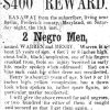 Notice for a runaway slave. (Frederick Examiner, May 30, 1855)